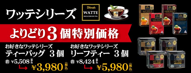 一度は味わってみたいディルマ『ワッテ』シリーズ。期間限定でよりどり3個で特別価格でご購入いただけるキャンペーンの案内